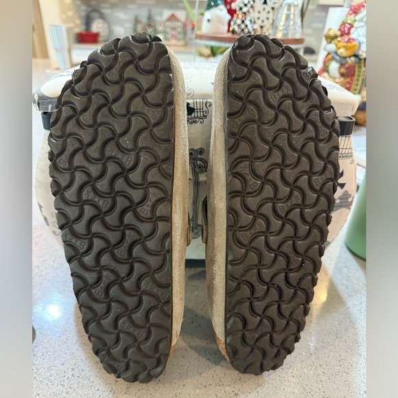 Birkenstock Boston Soft Footed Taupe Suede Mule Clog - size 39 - Picture 9 of 13